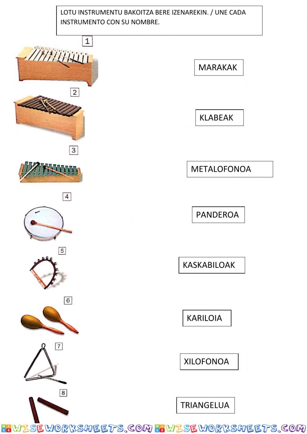 Perkusiozko instrumentuak