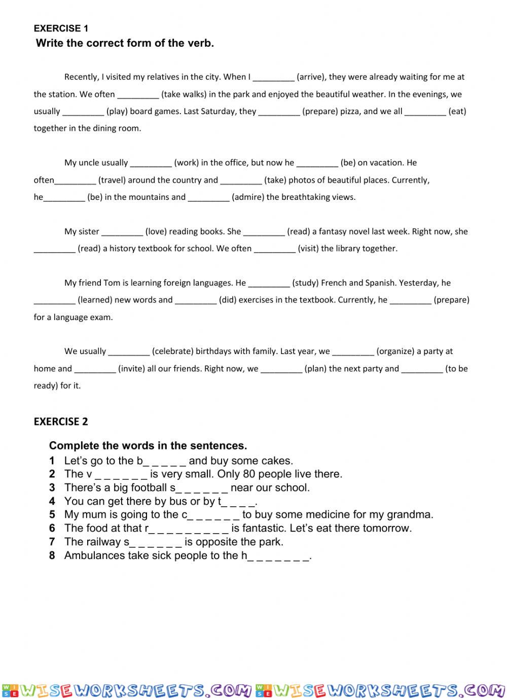 worksheet