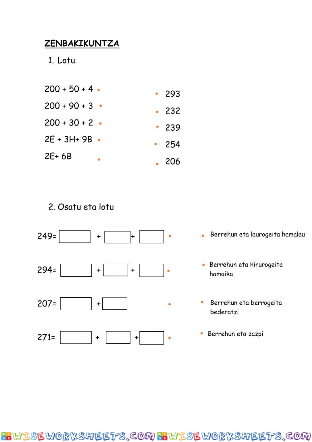 worksheet