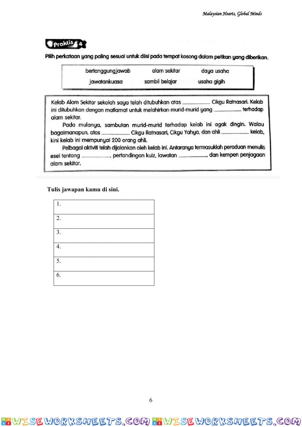 worksheet