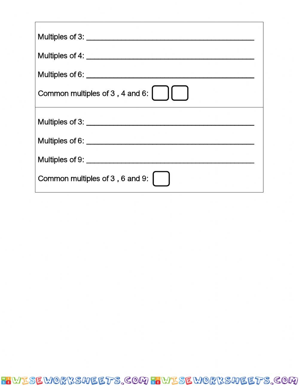 worksheet