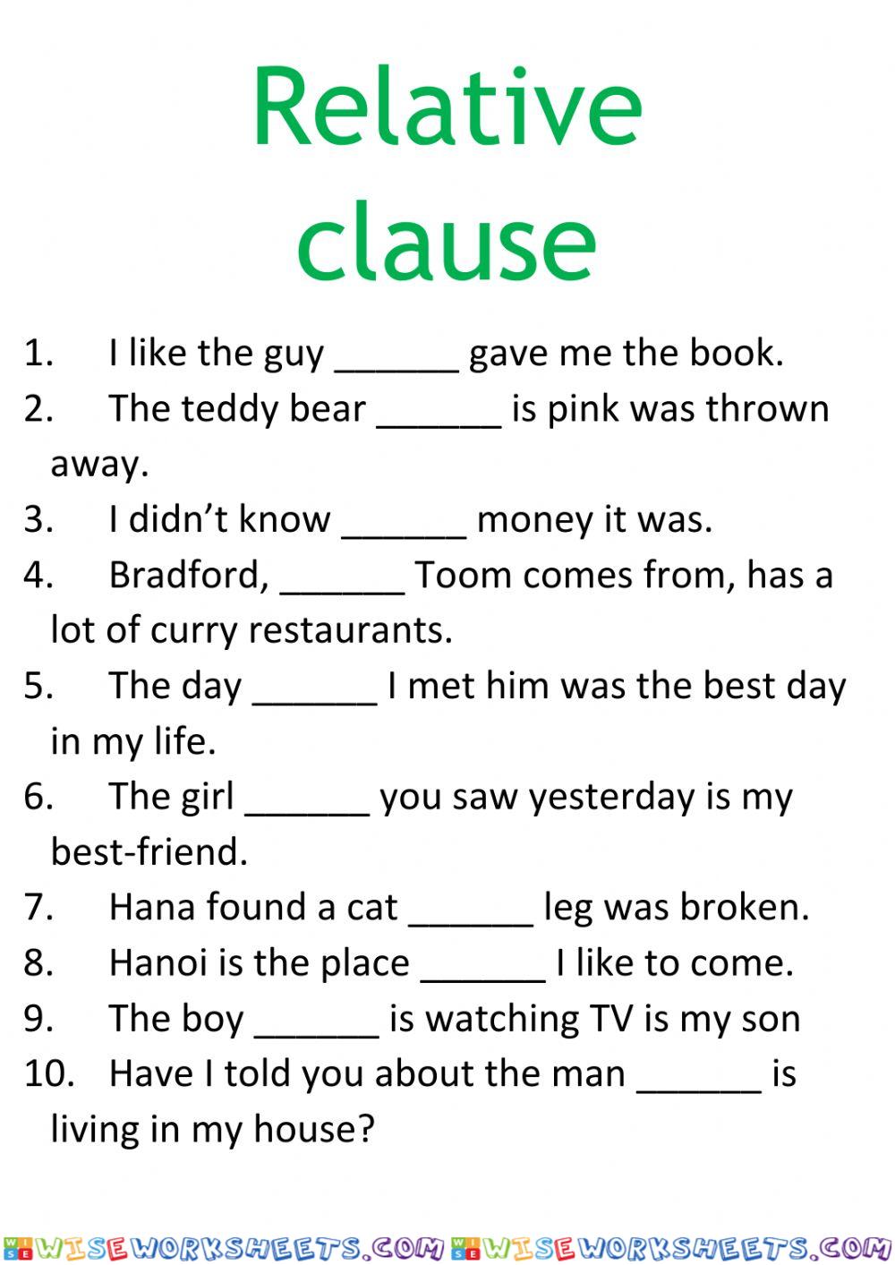 Relative clause