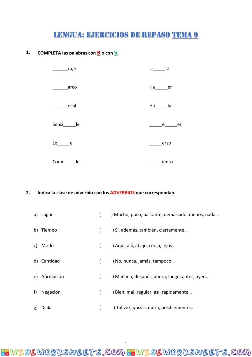 worksheet