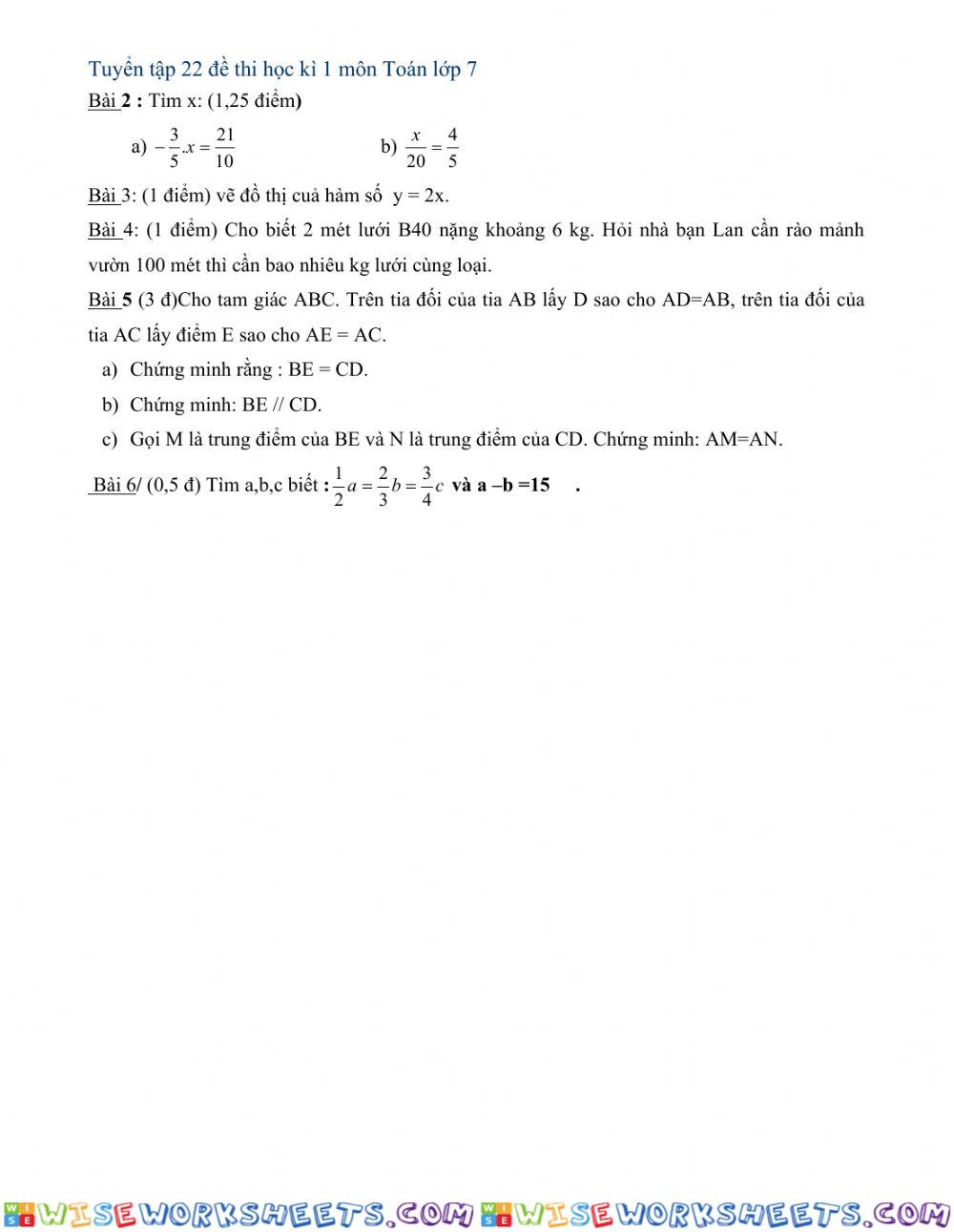 worksheet