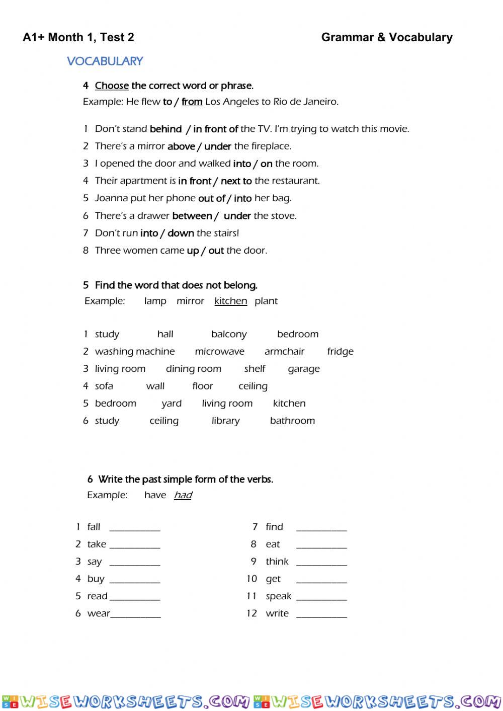 worksheet