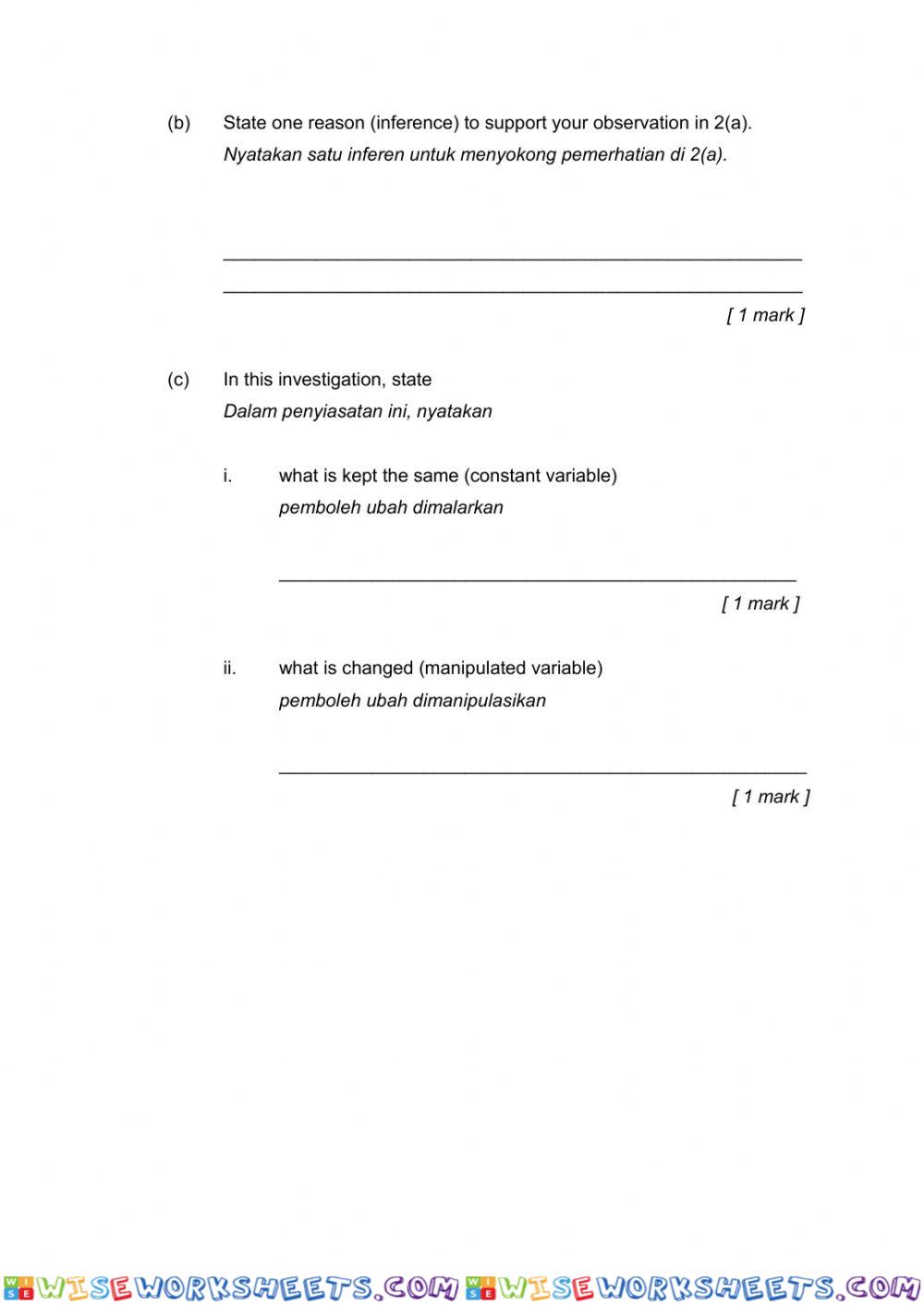 worksheet