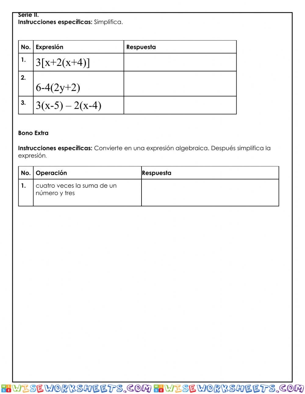 worksheet