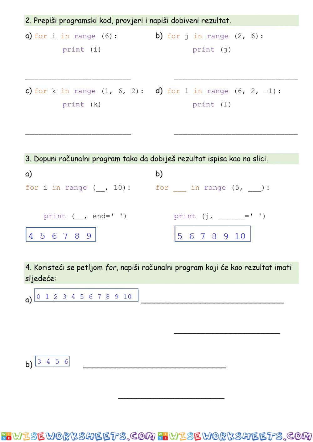 worksheet