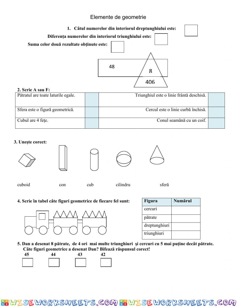 GEOMETRIE clasa a II a