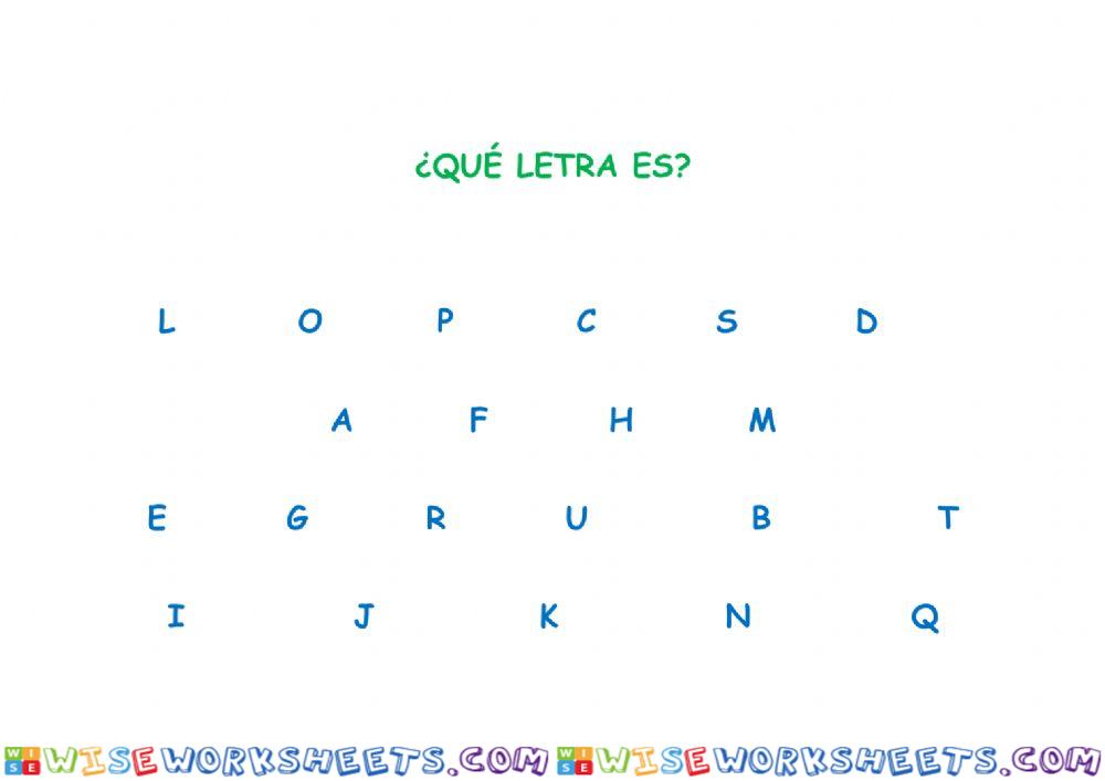 Nombra las letras
