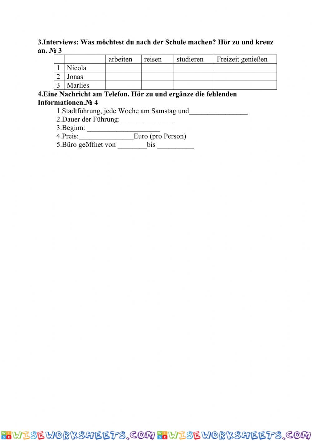worksheet