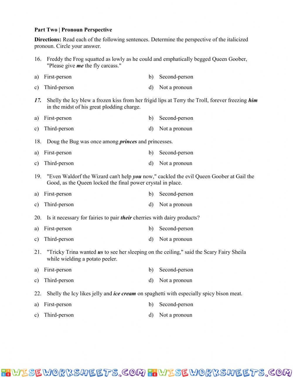worksheet