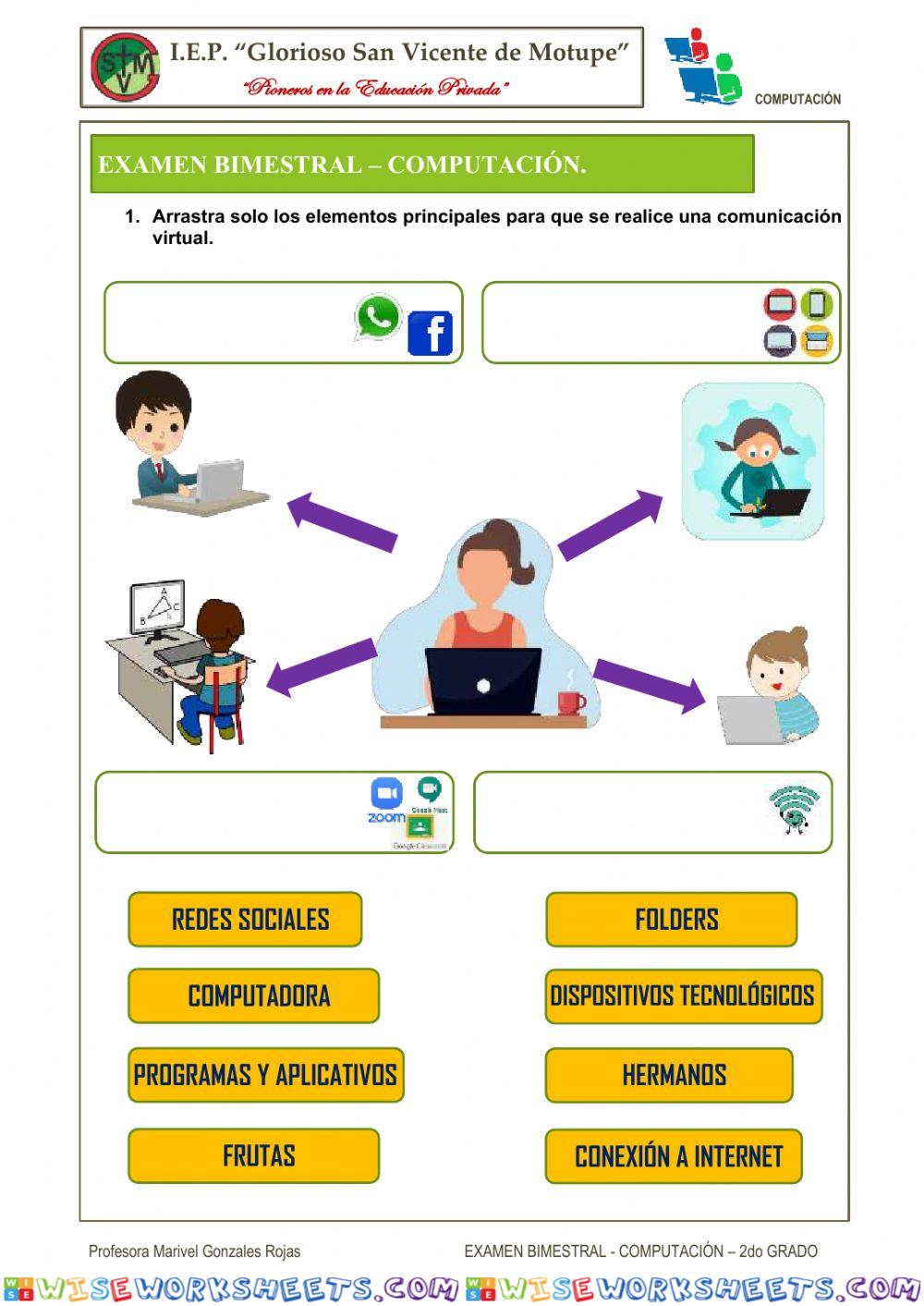 Examen bimestral 2do grado - computación