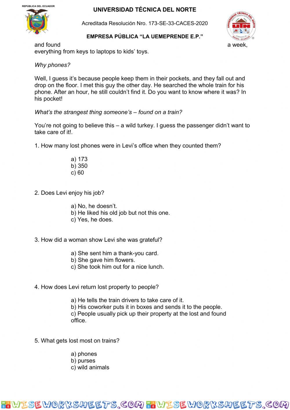 worksheet