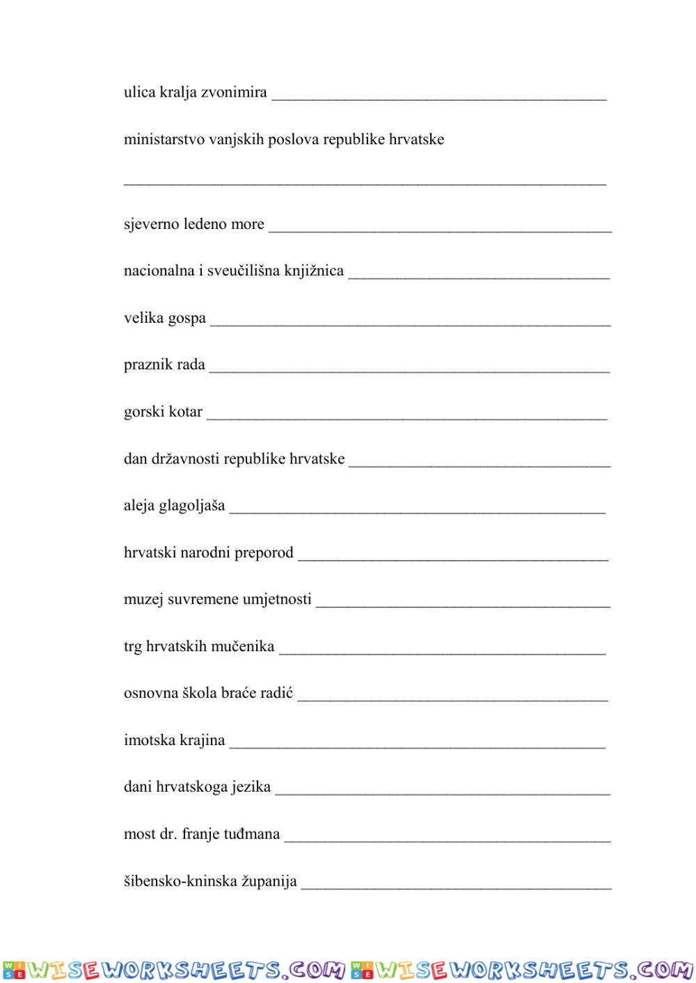 worksheet