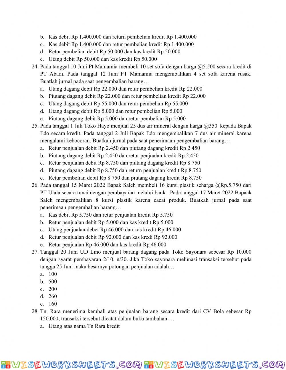 worksheet
