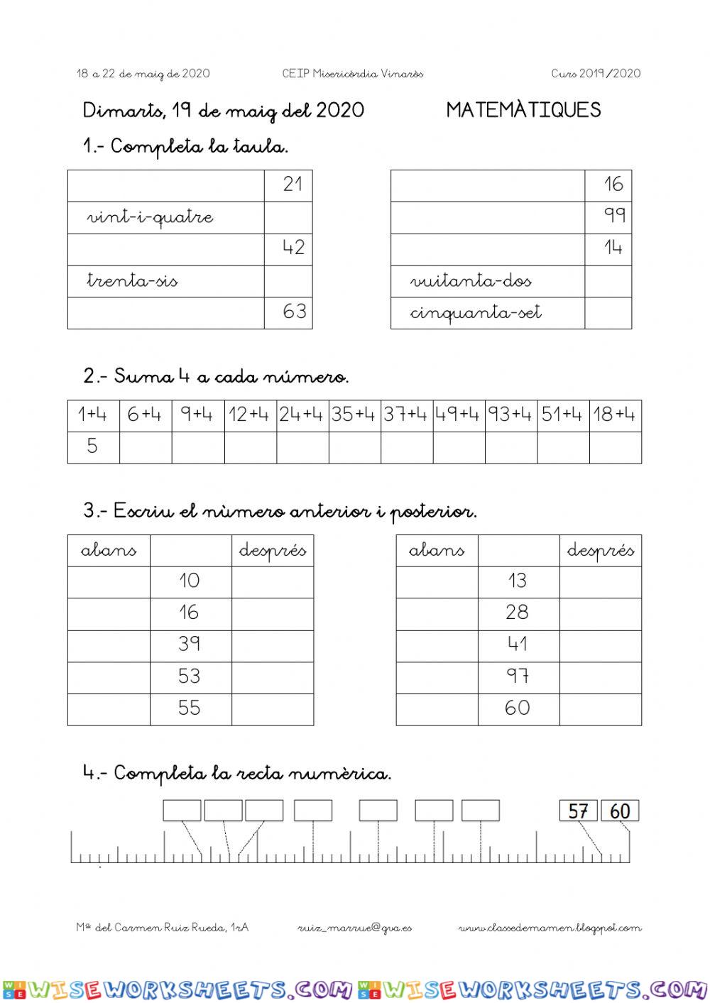 worksheet