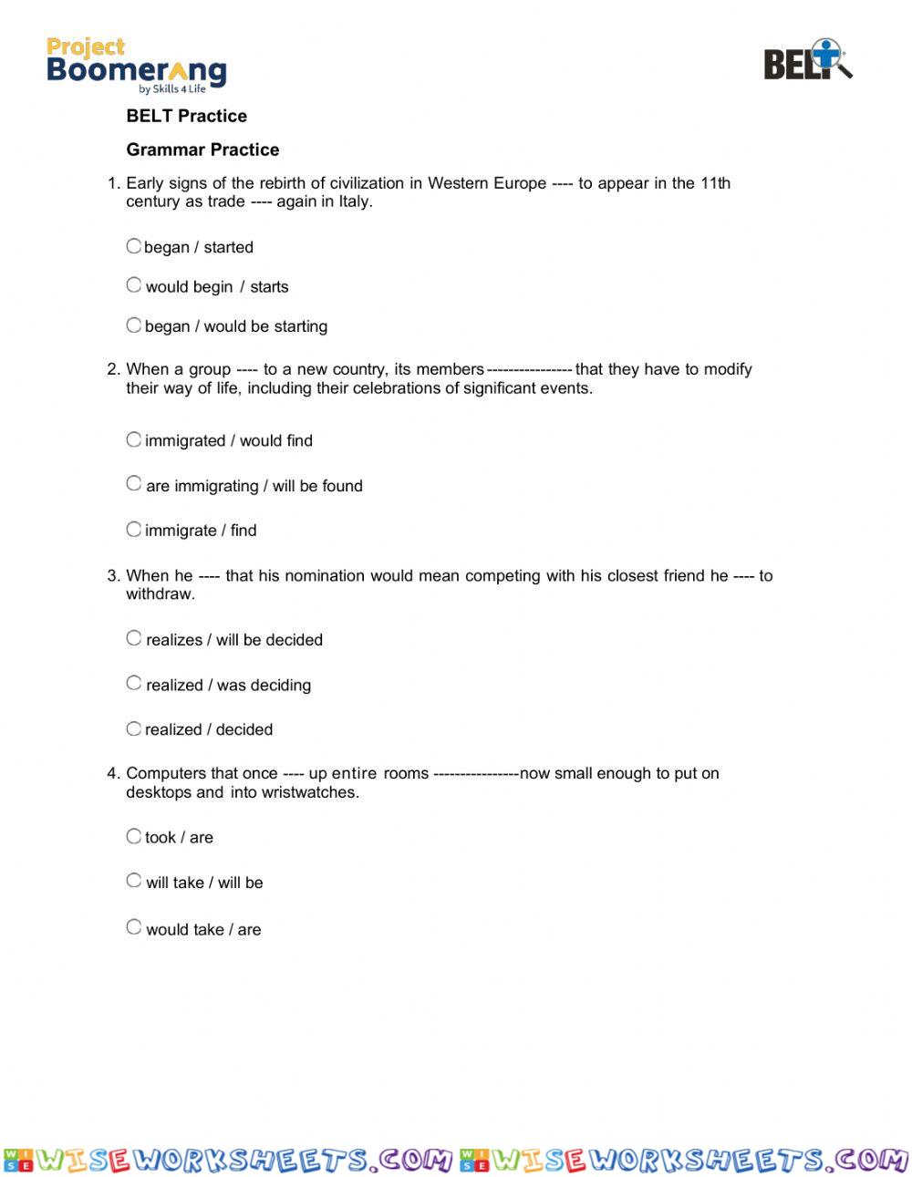 worksheet