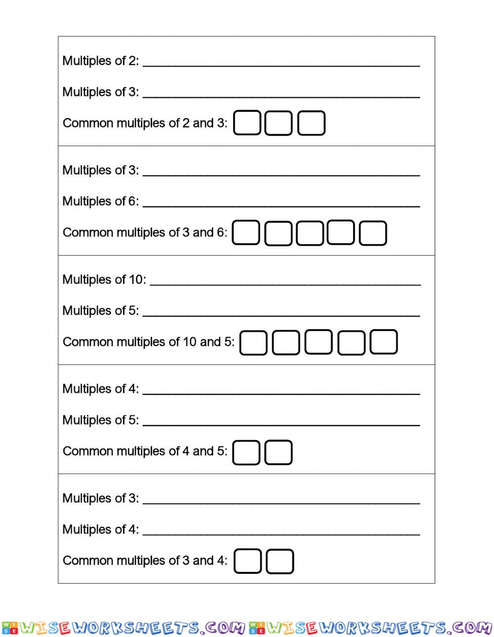 worksheet