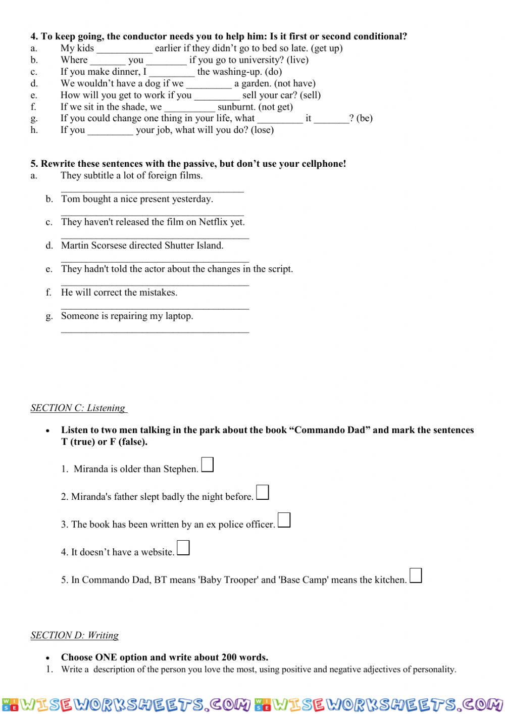 worksheet