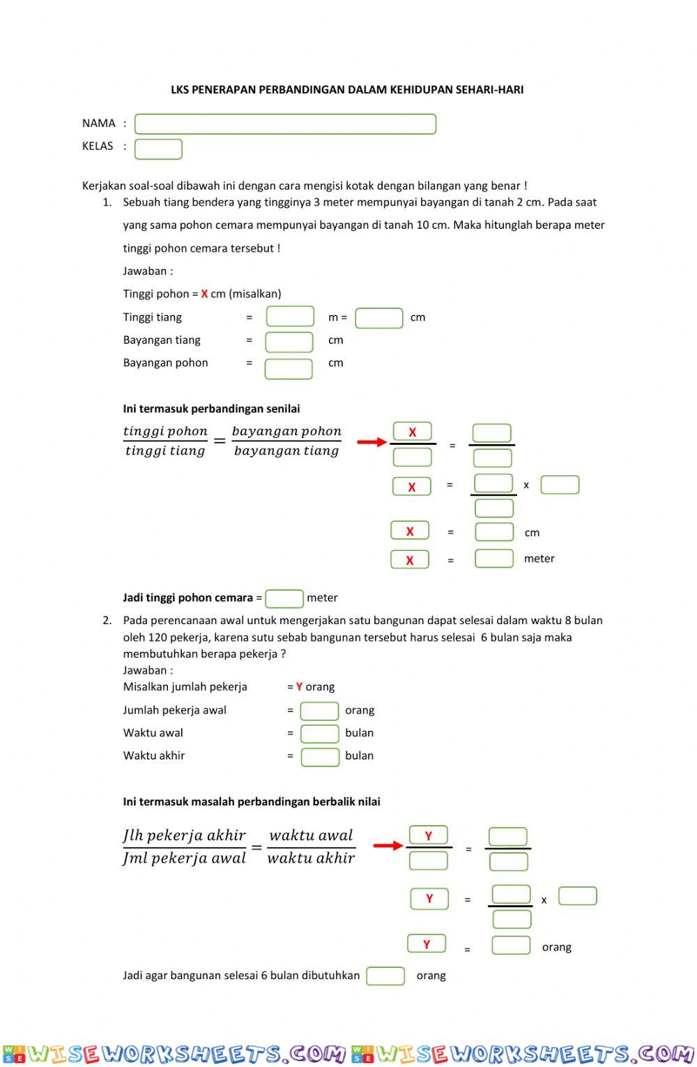 worksheet