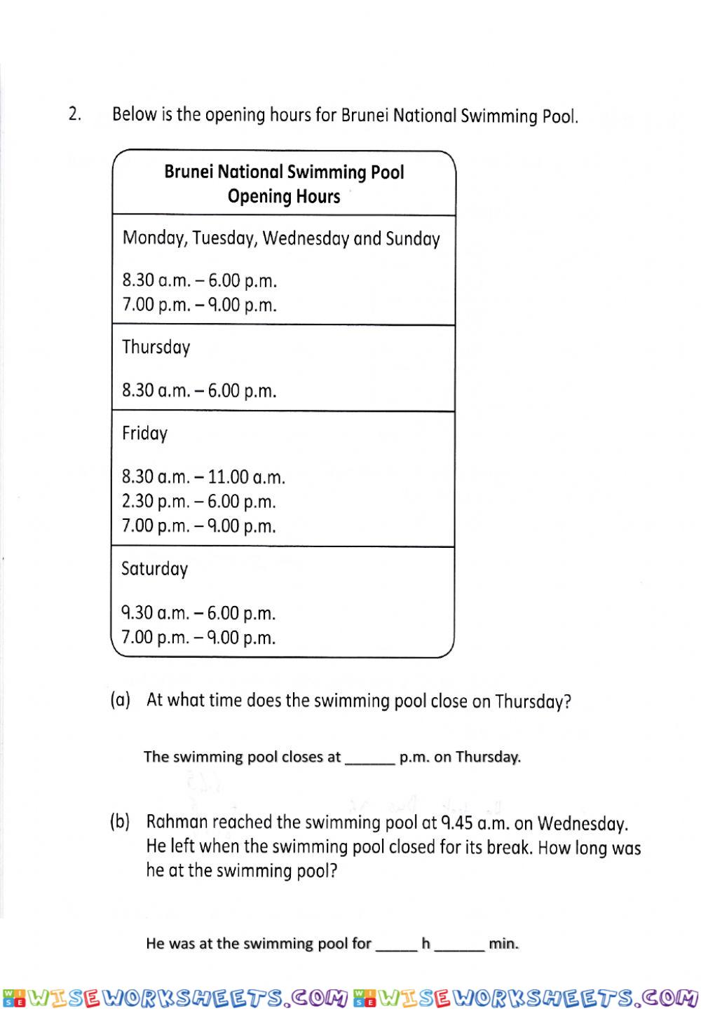 worksheet