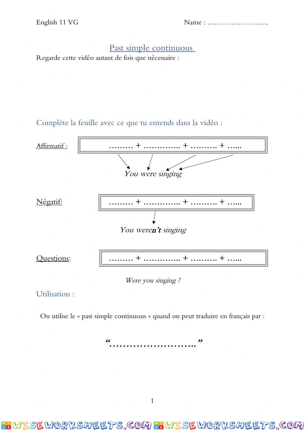 worksheet
