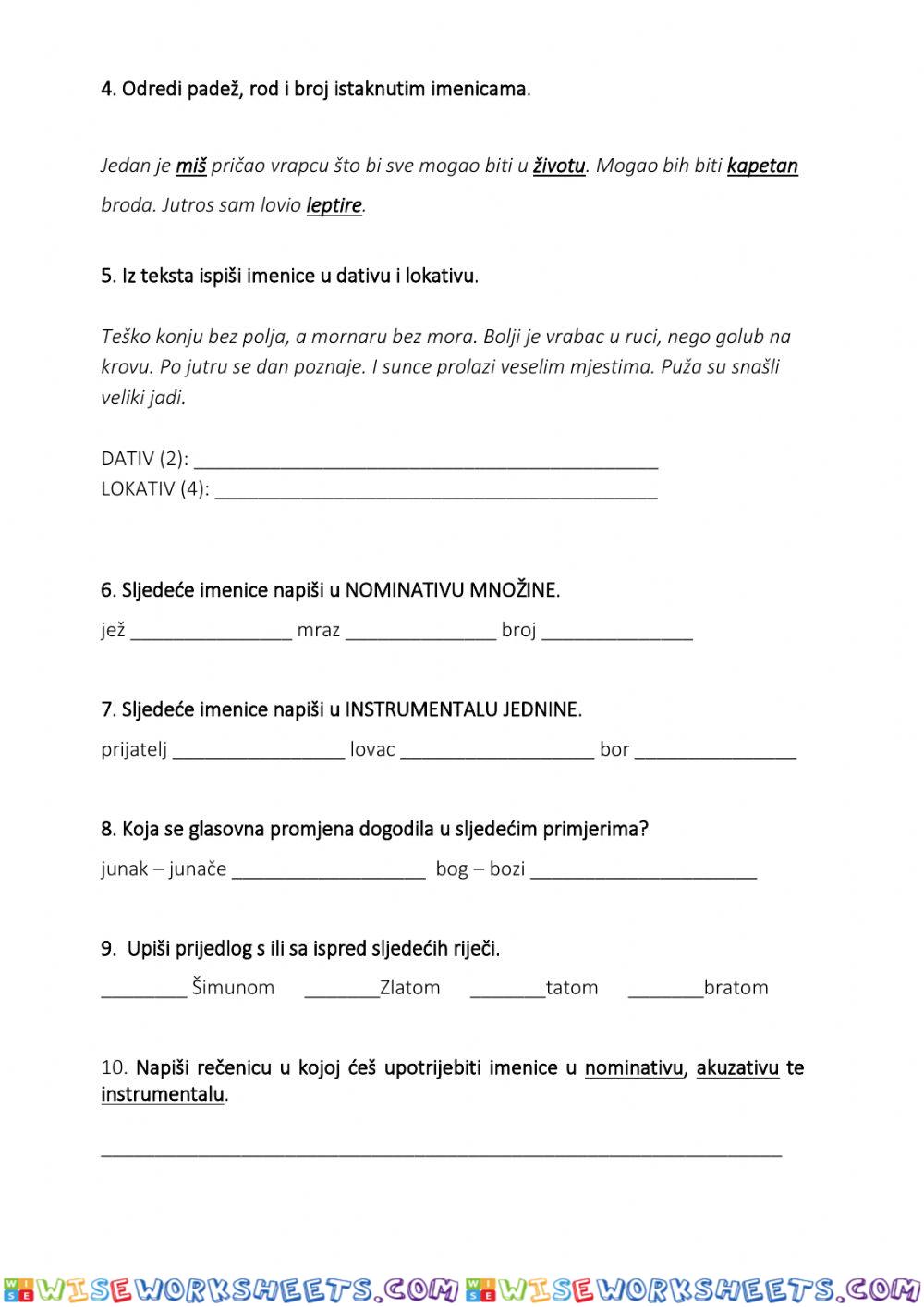 worksheet