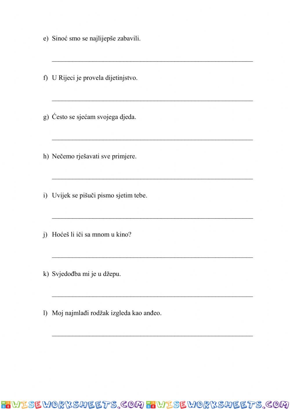 worksheet