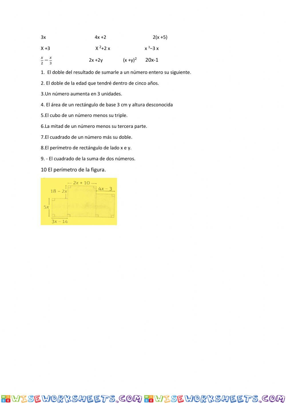 Expresiones Algebraicas