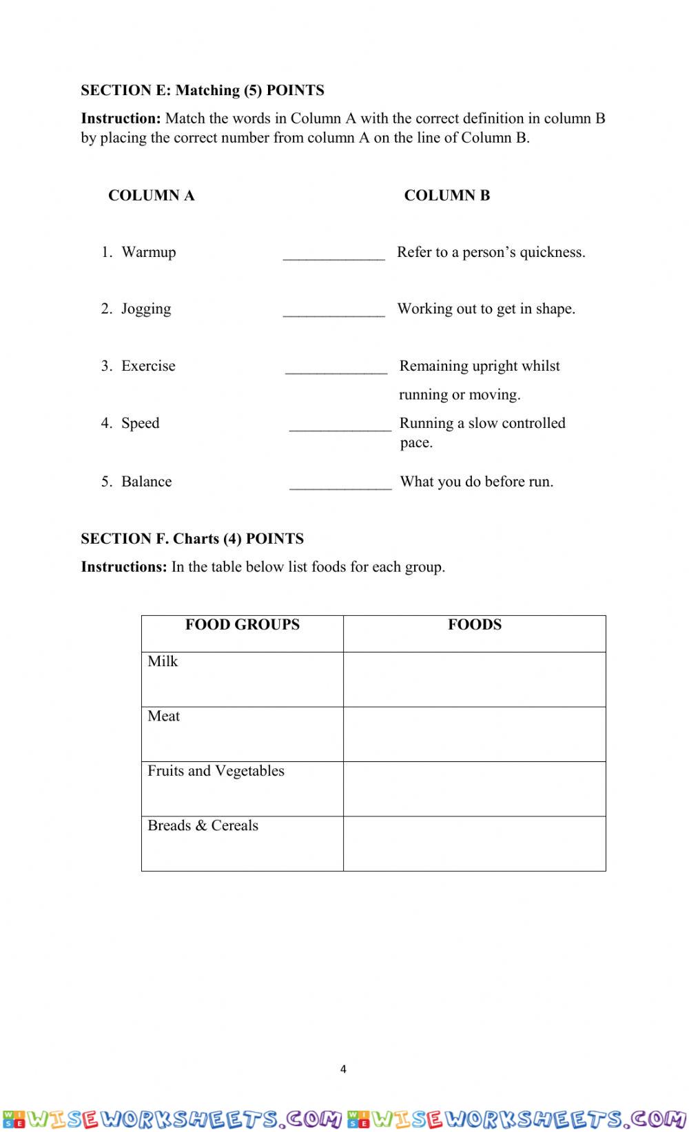 worksheet