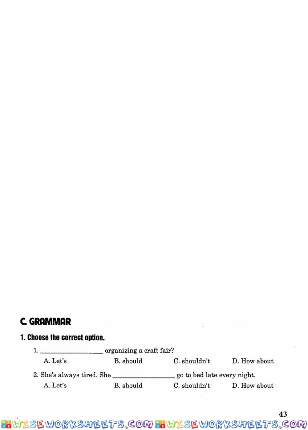 worksheet