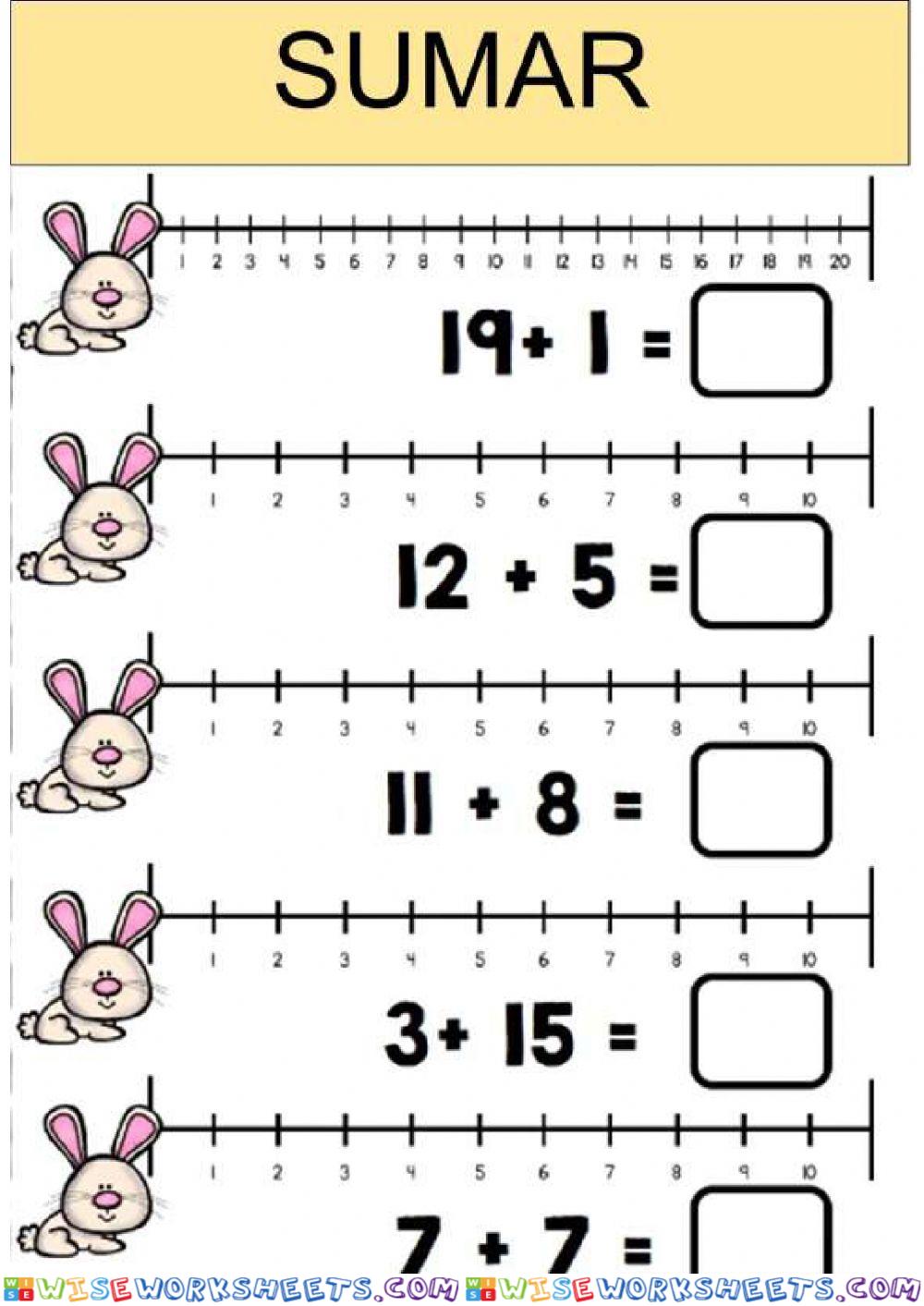 Suma en la recta numerica