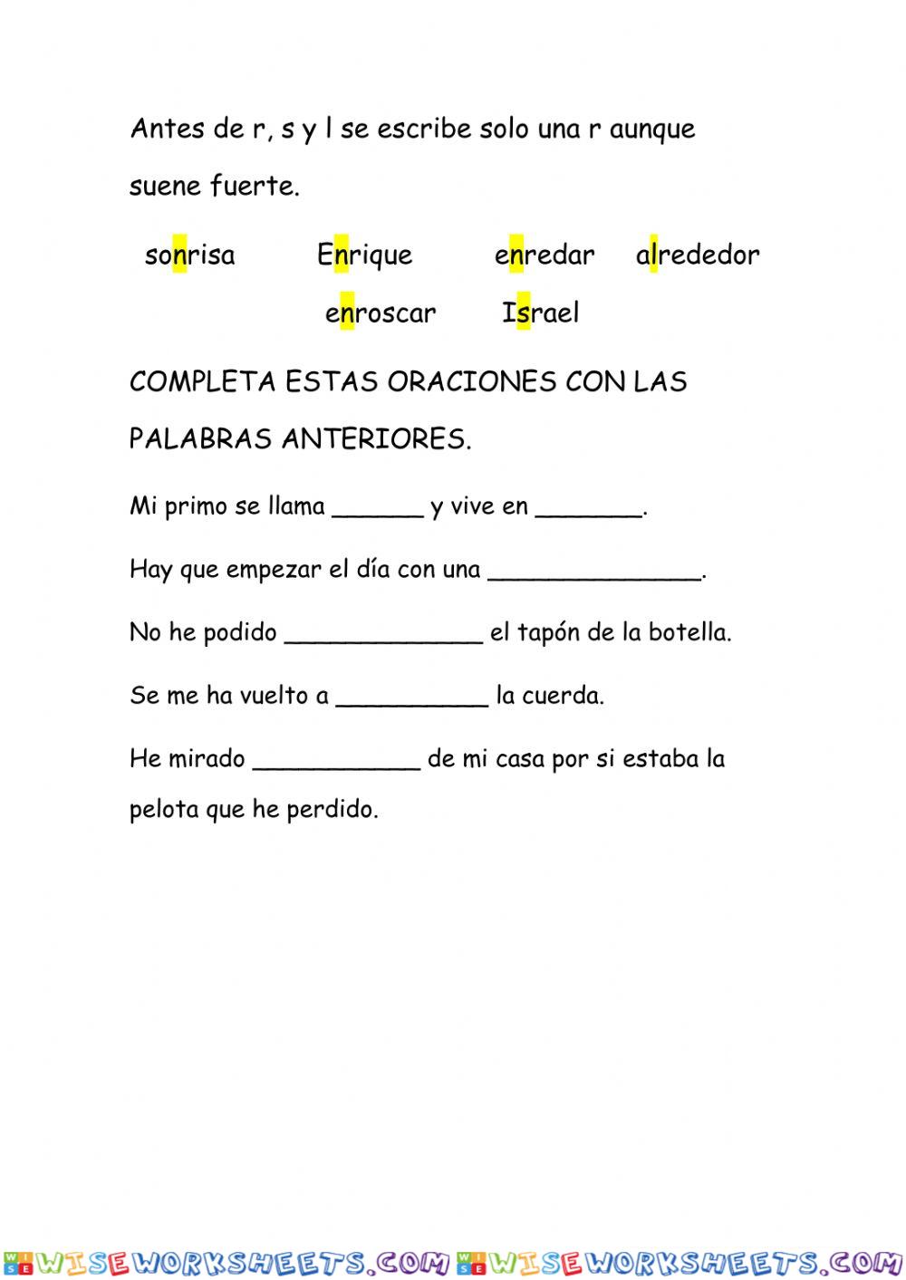 worksheet