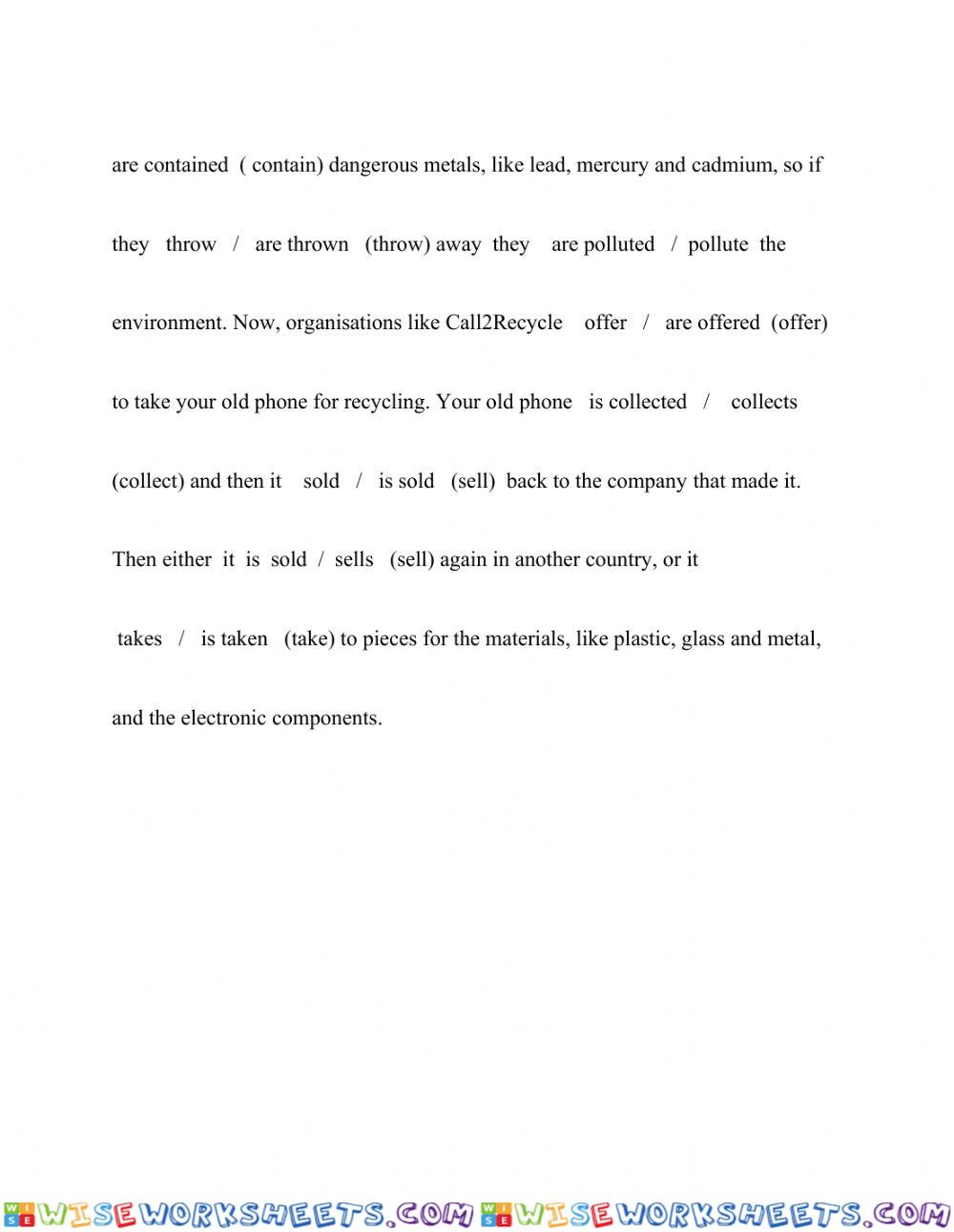 worksheet