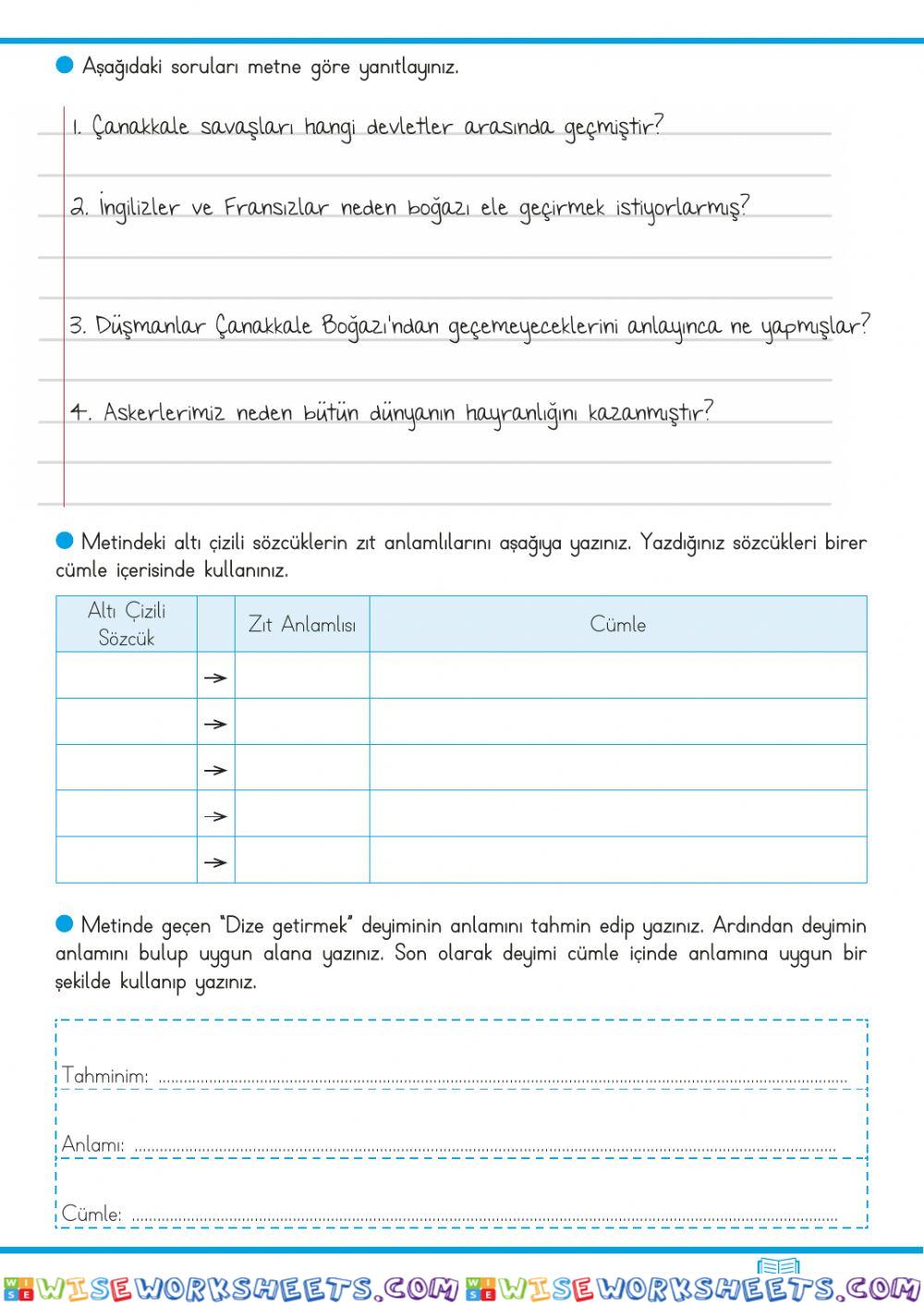 worksheet