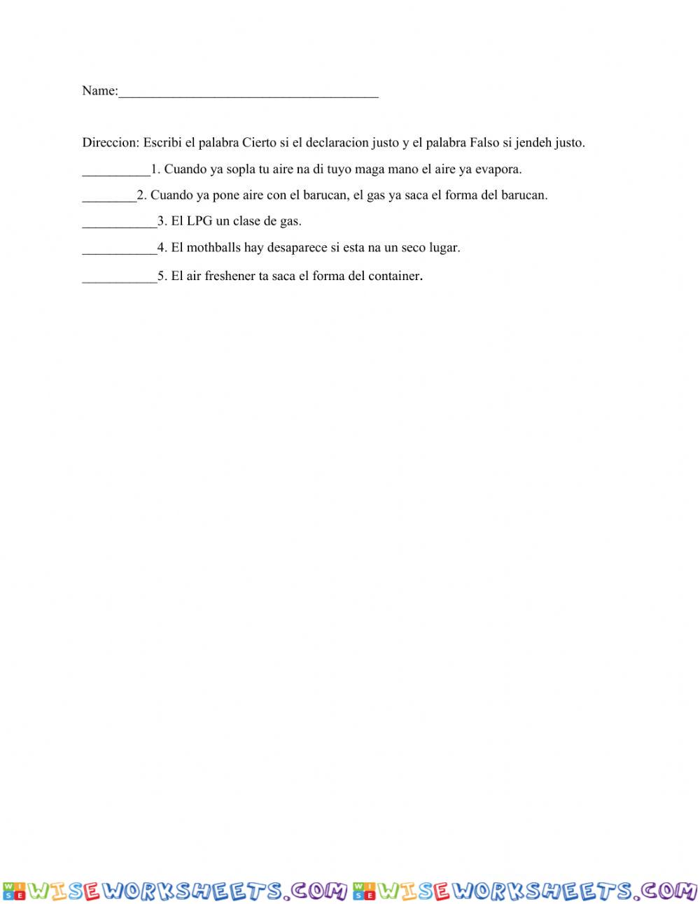 Review Worksheet