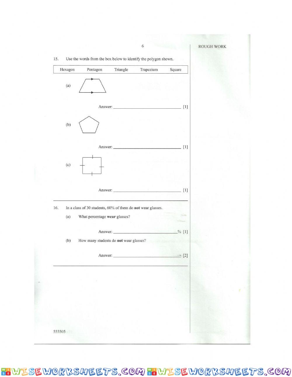 worksheet