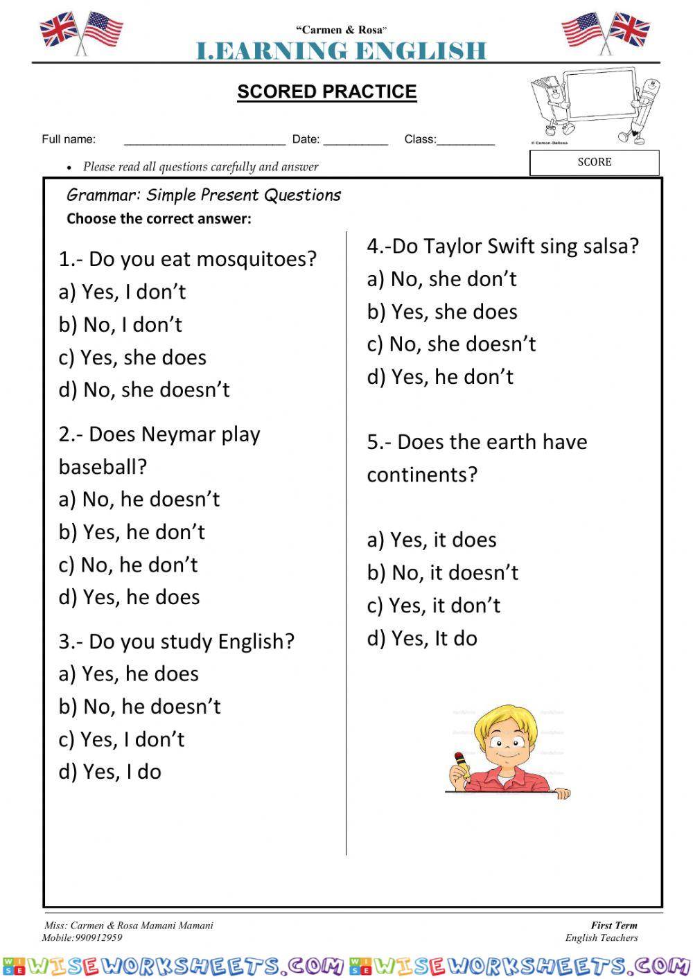 Simple Present Questions