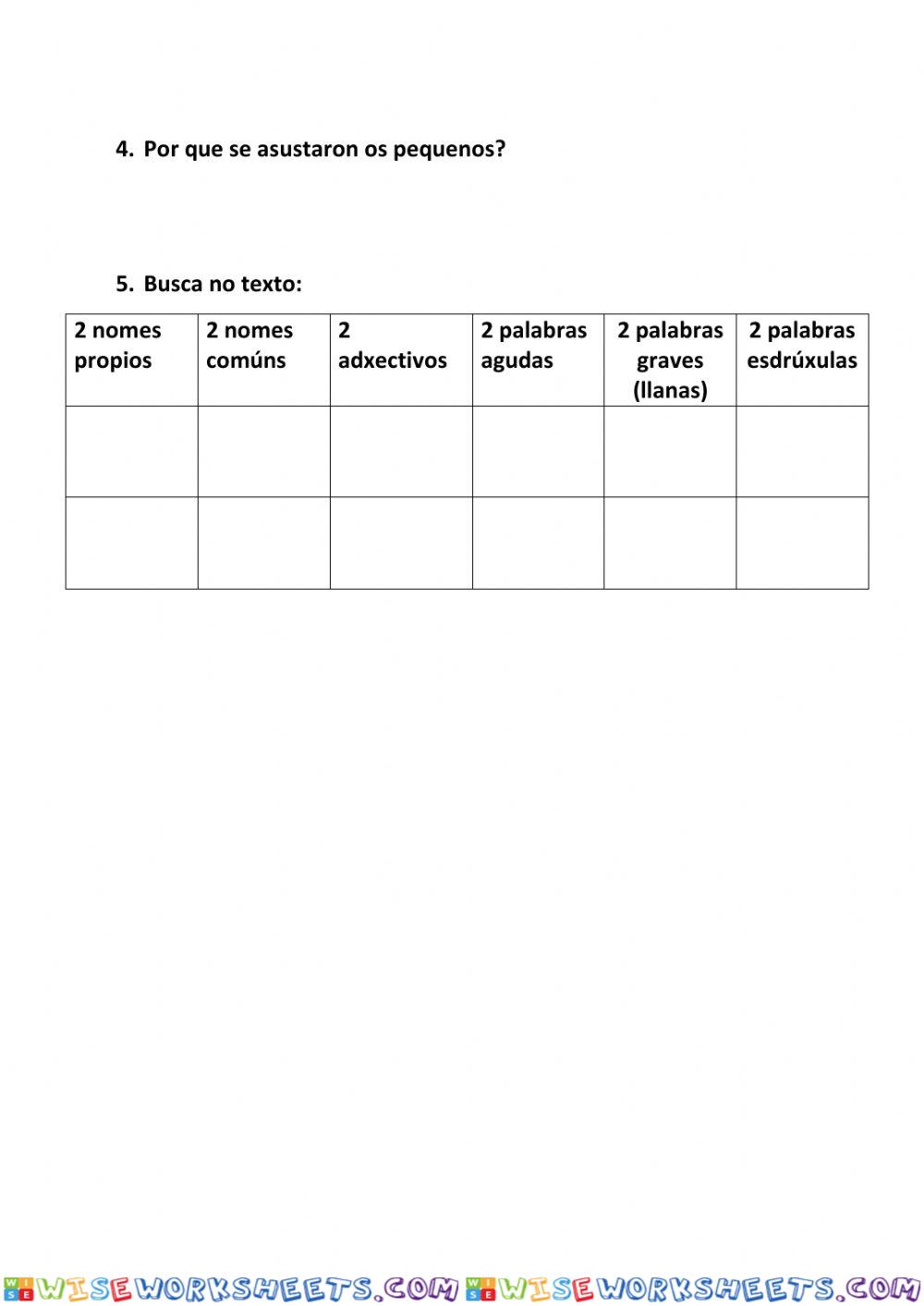 worksheet