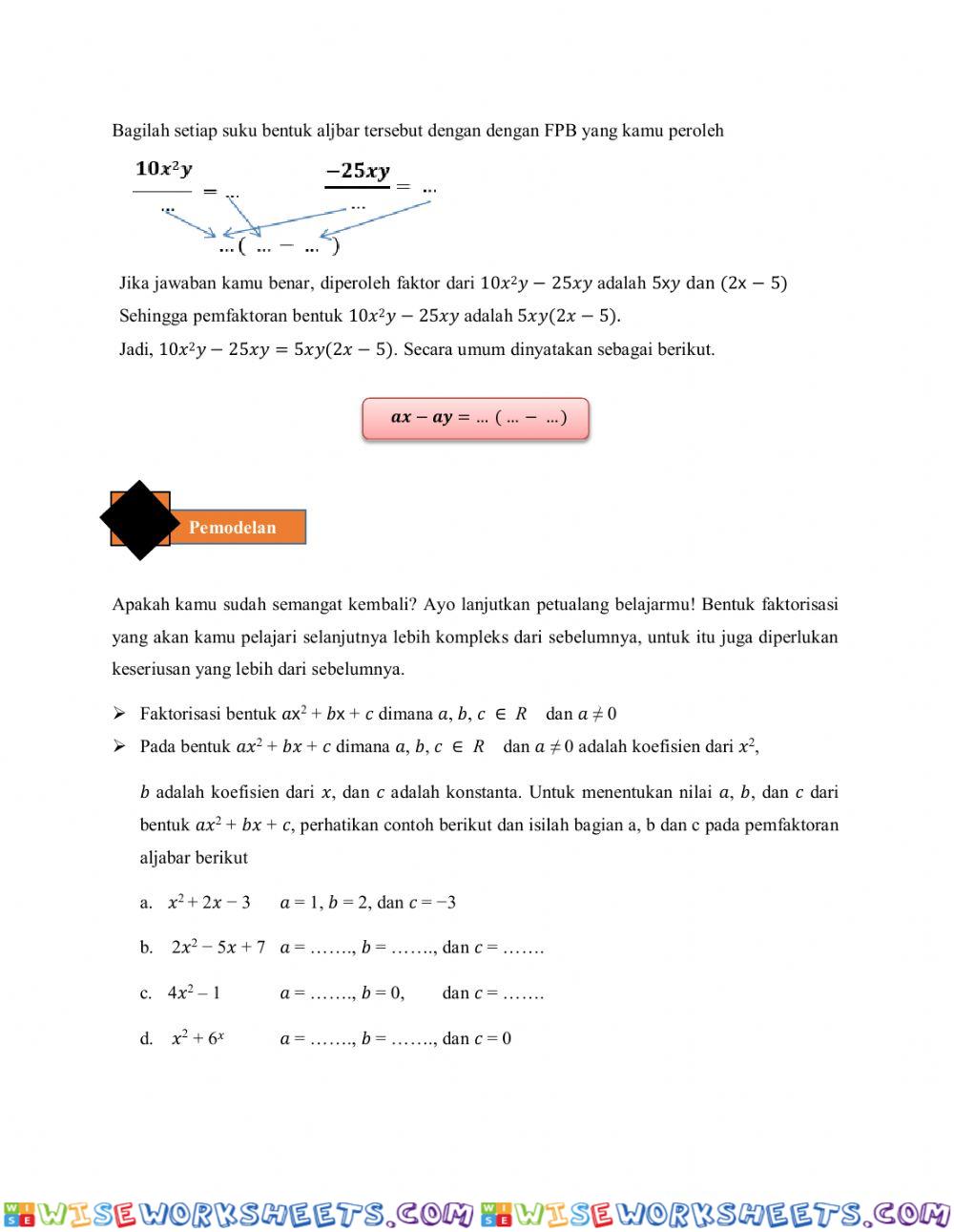 worksheet