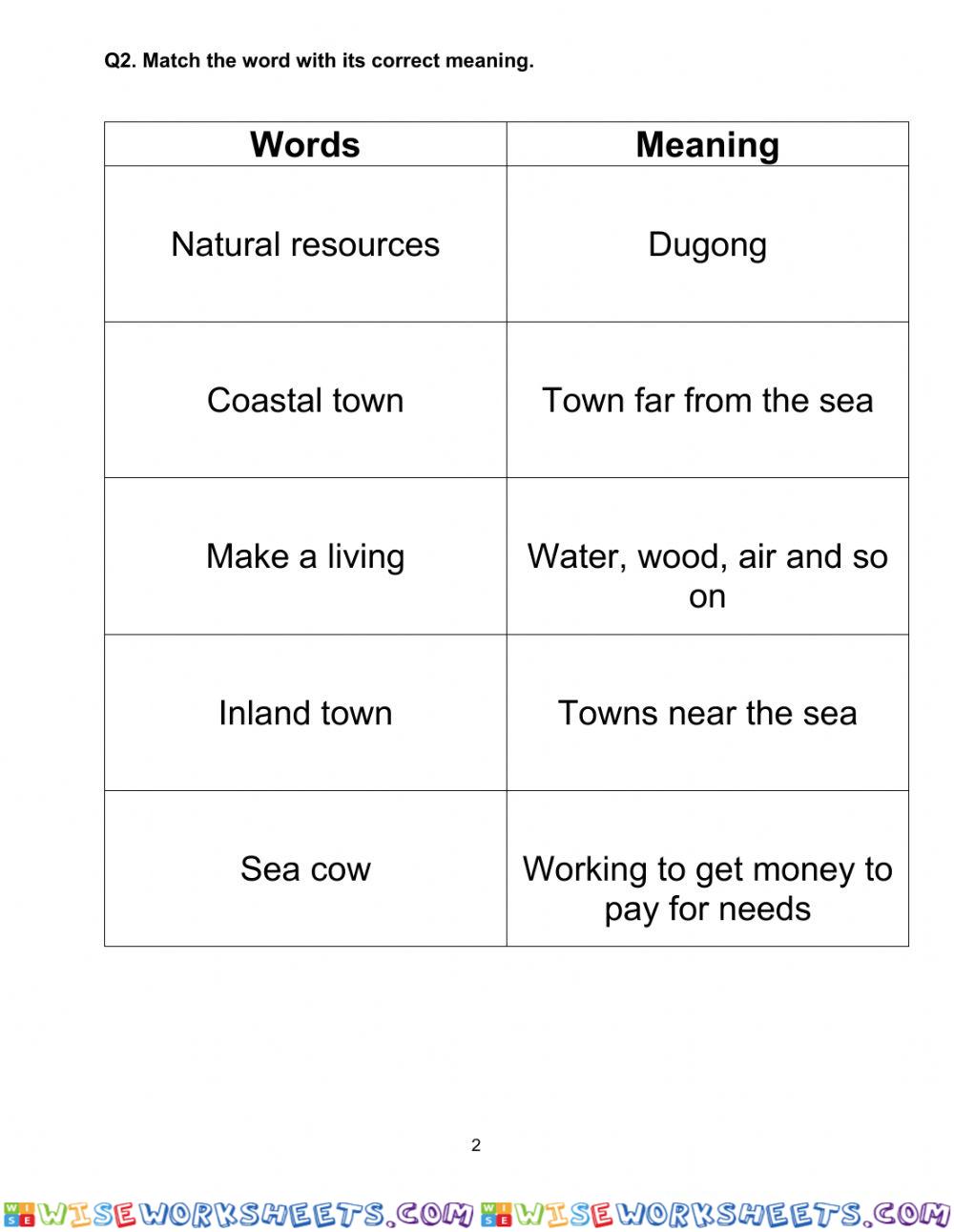 worksheet