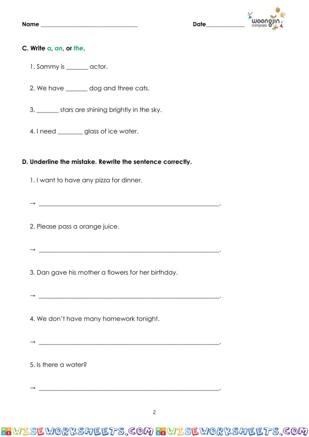 worksheet