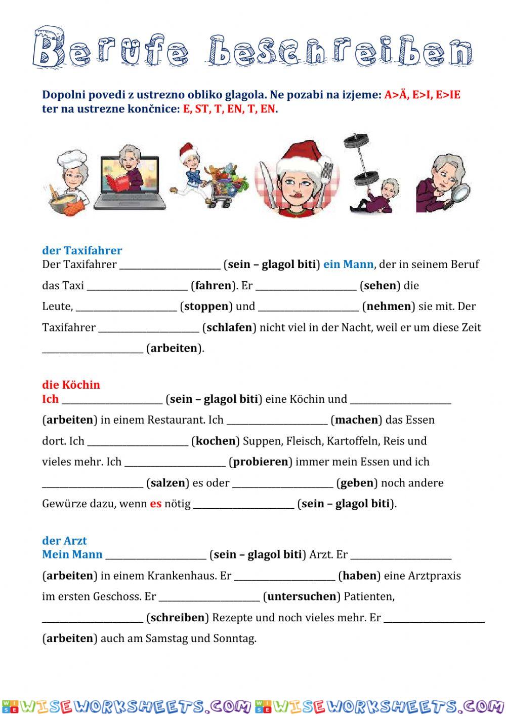 Berufe beschreiben