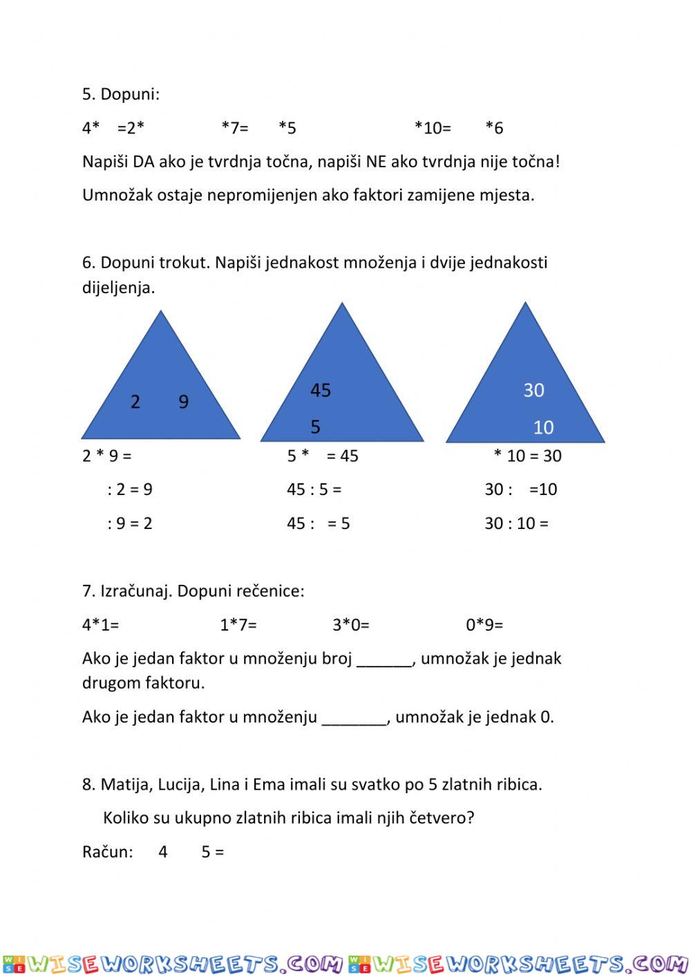 worksheet