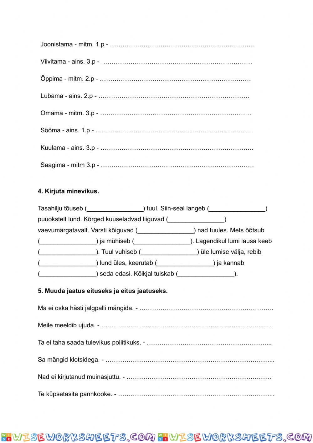 worksheet