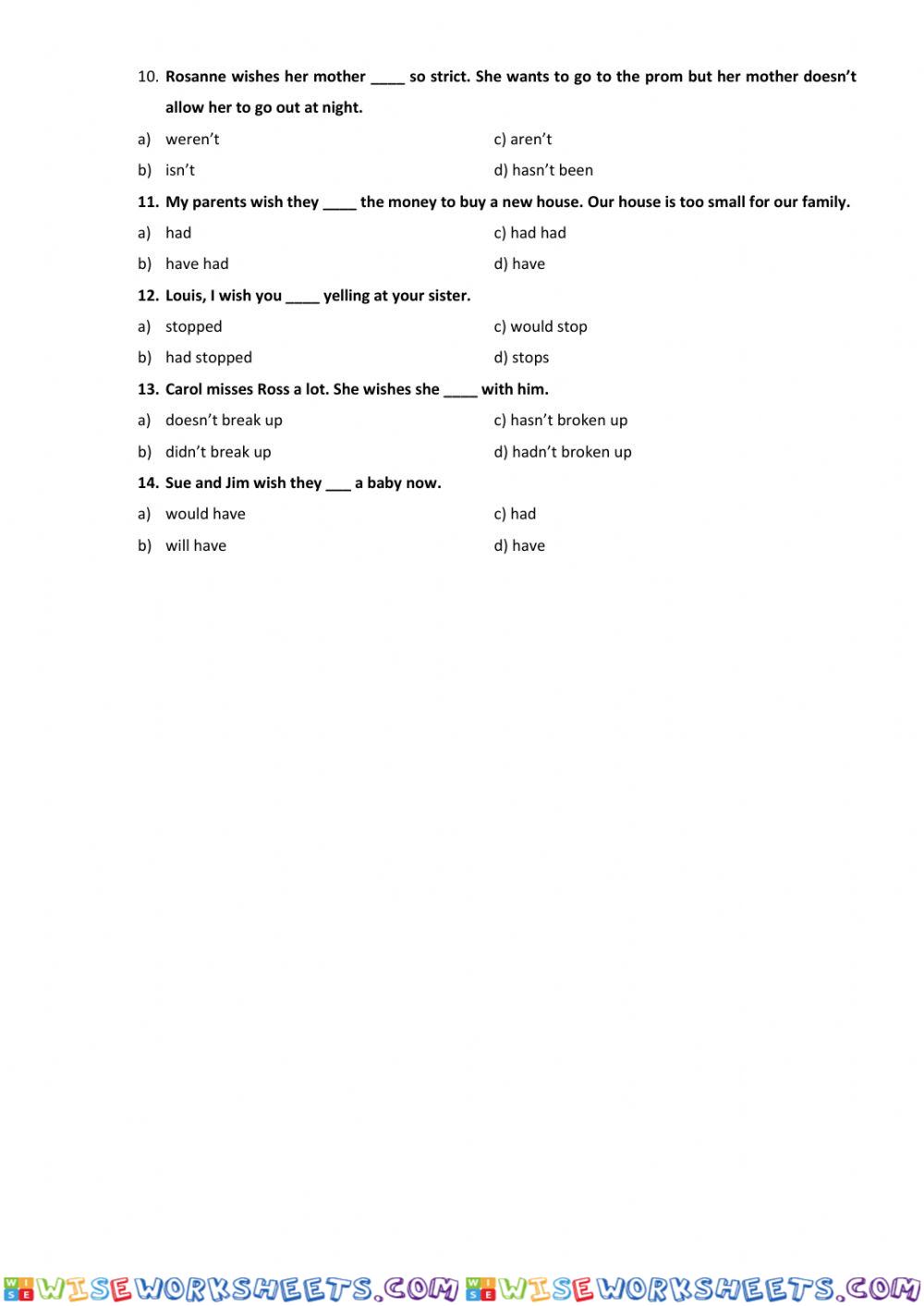 worksheet