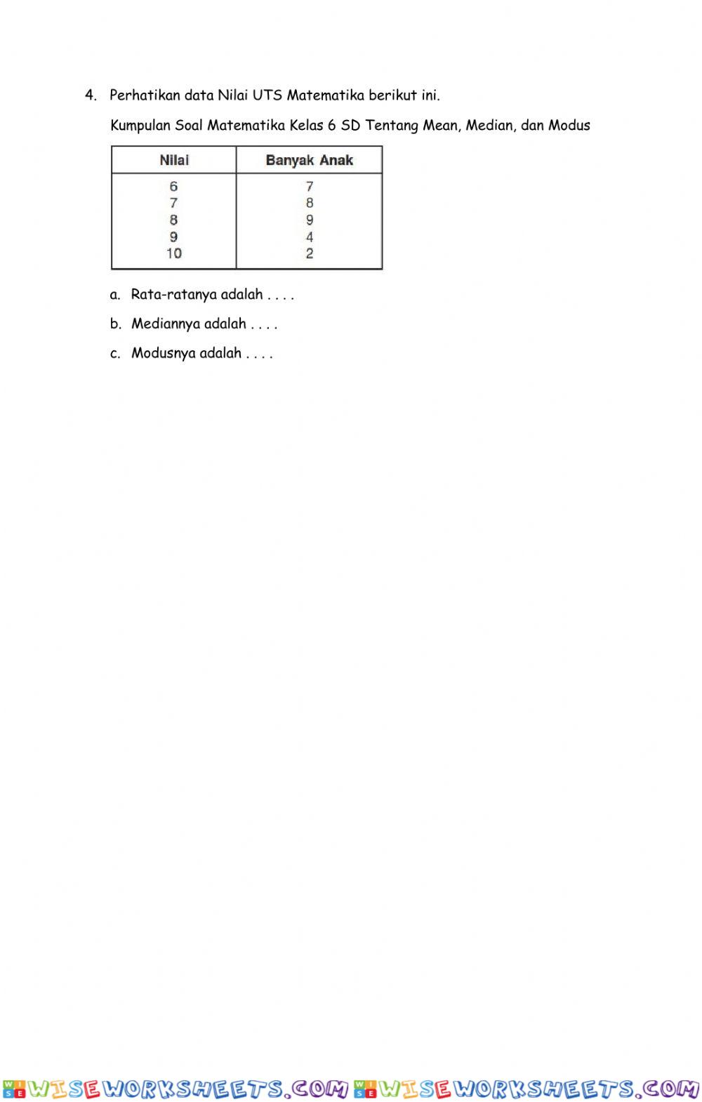 worksheet