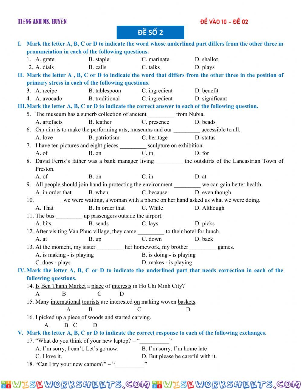 worksheet