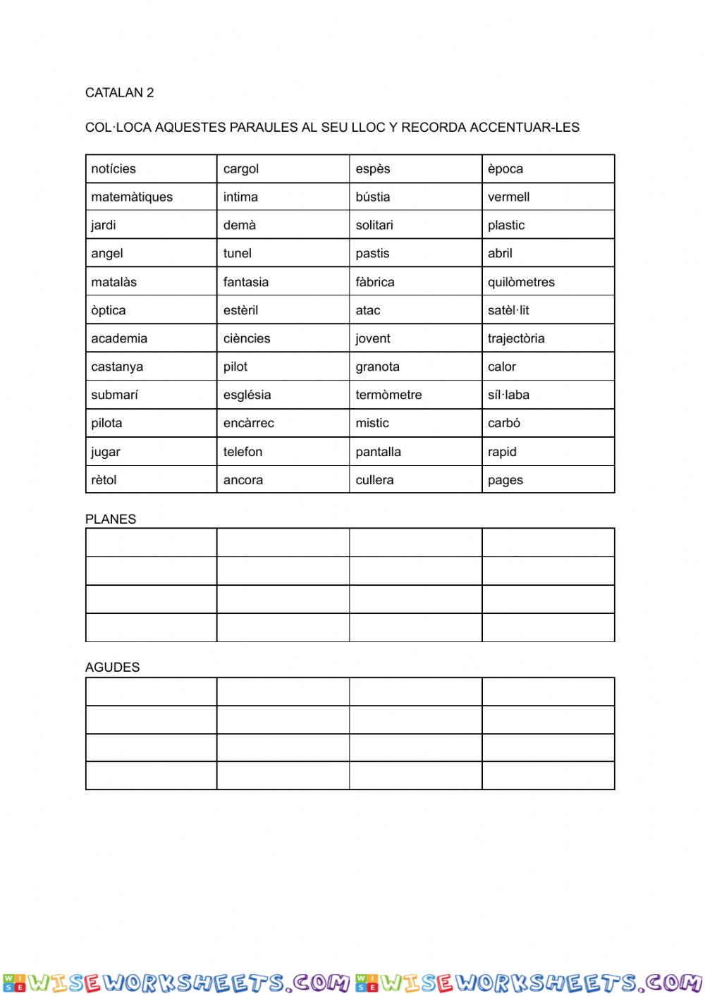 worksheet